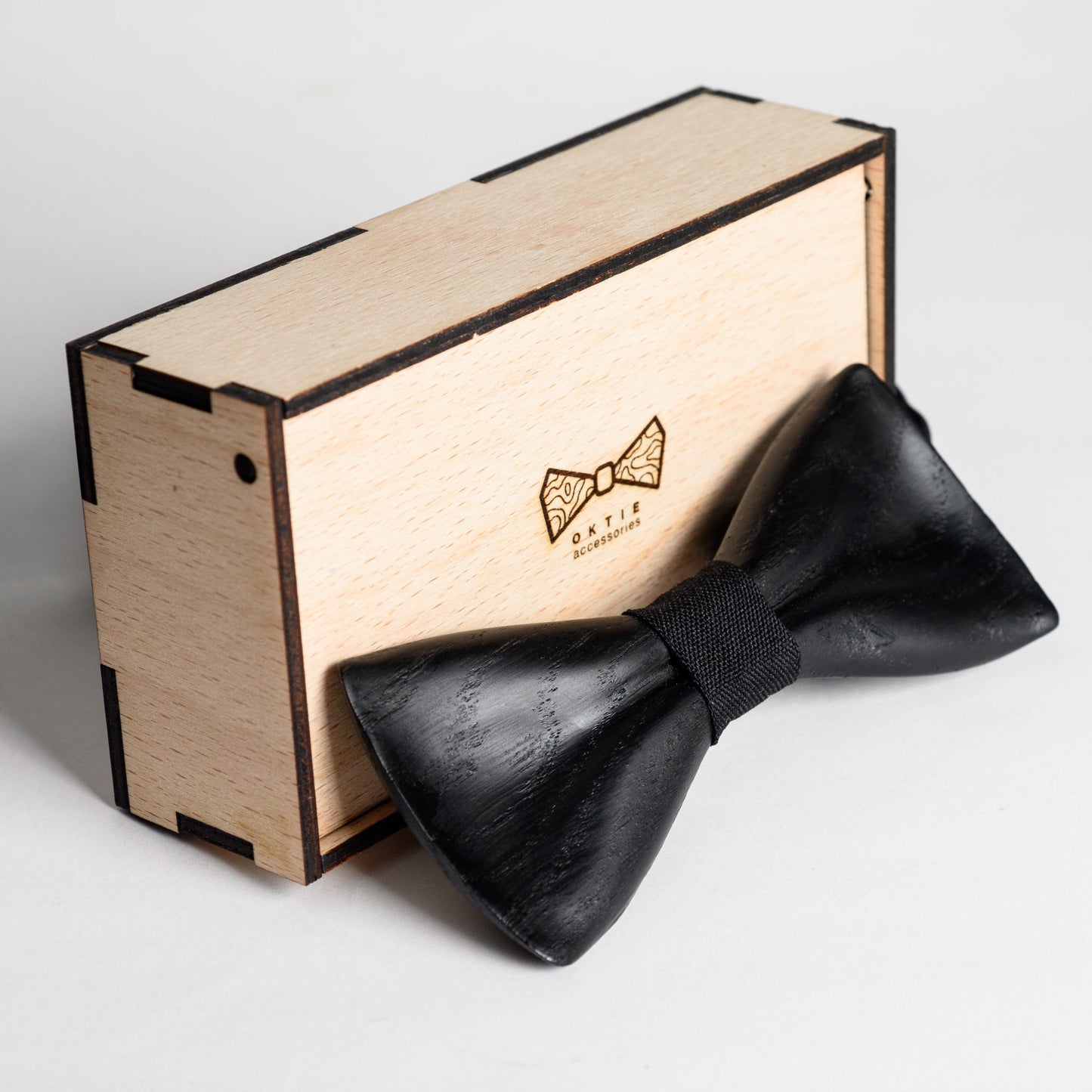 Black Wood Bow Tie For Men Personalized Wedding Accessory