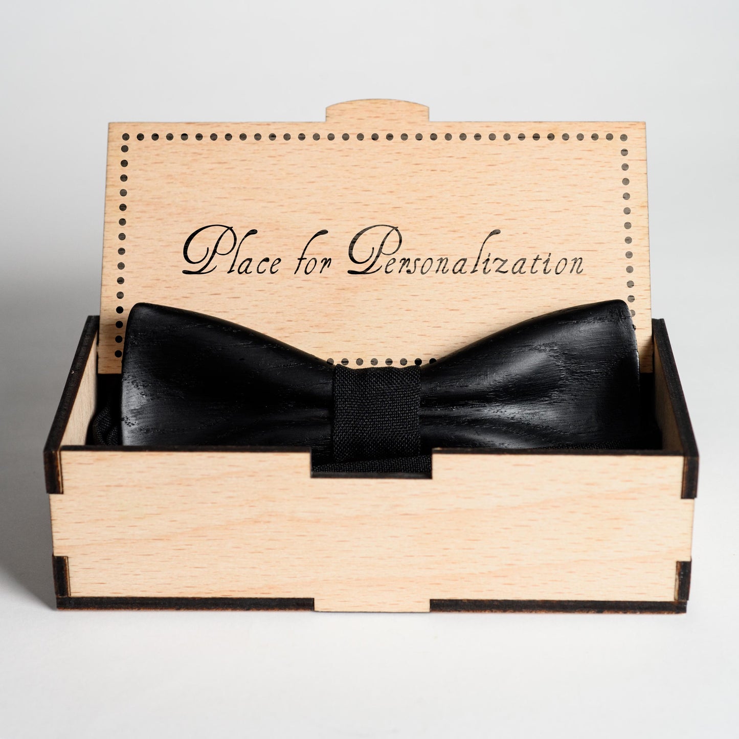 Black Wood Bow Tie For Men Personalized Wedding Accessory