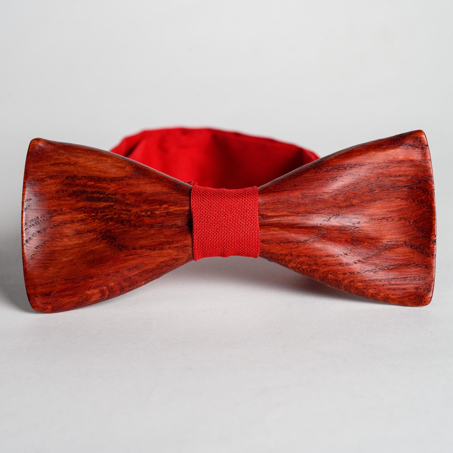 Classic Red Wooden Bow Tie For Men Wedding Accessory
