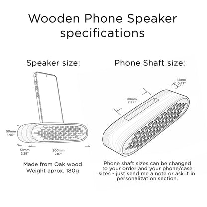 Personalized Decor Gift– Handmade Wooden Phone Speaker & Desk Organizer