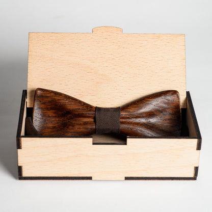 Handmade Oak Wood Bow Tie: Groomsmen Wedding Bowtie