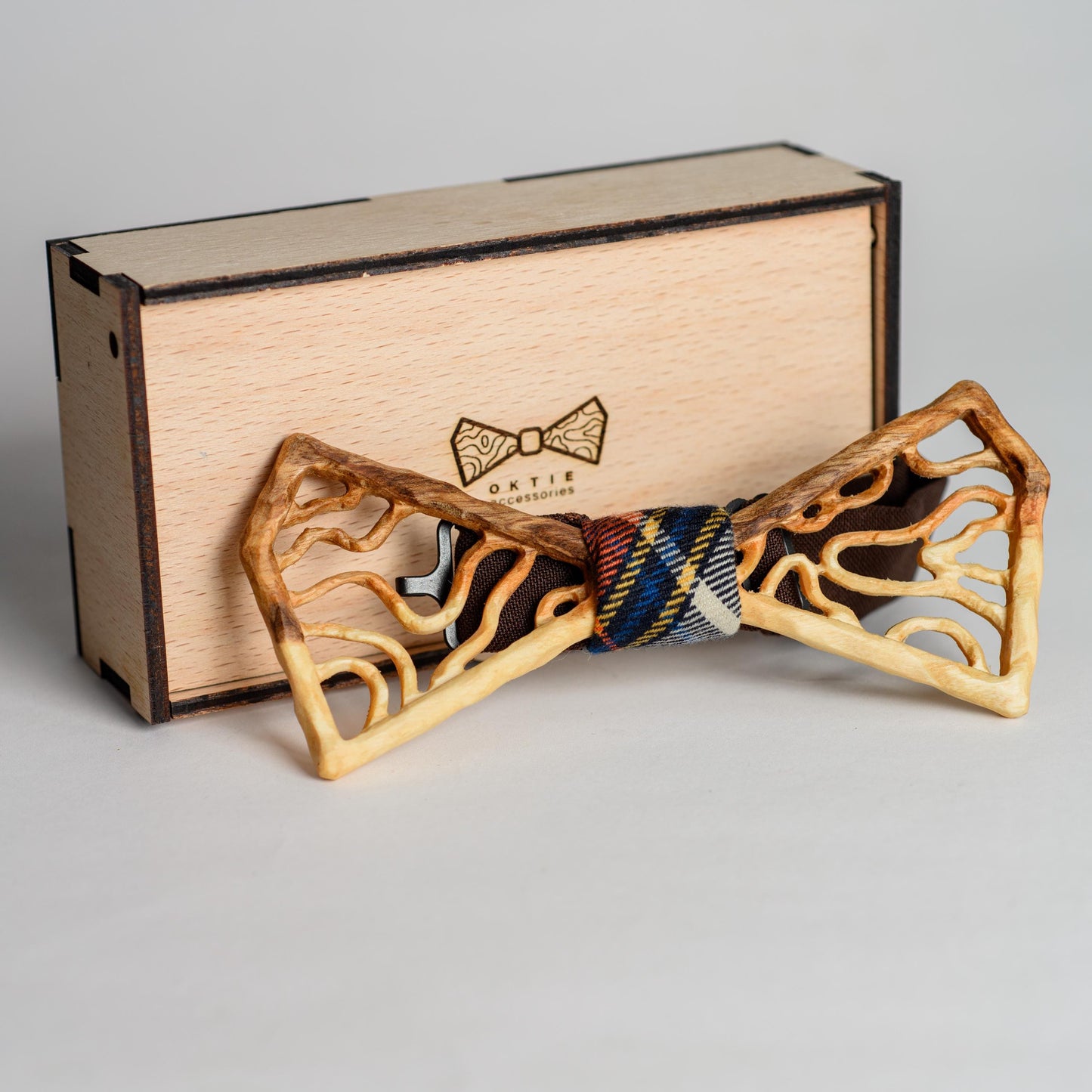 Handmade Ash Wood Bow Tie: Groomsmen Gift Wedding Accessory