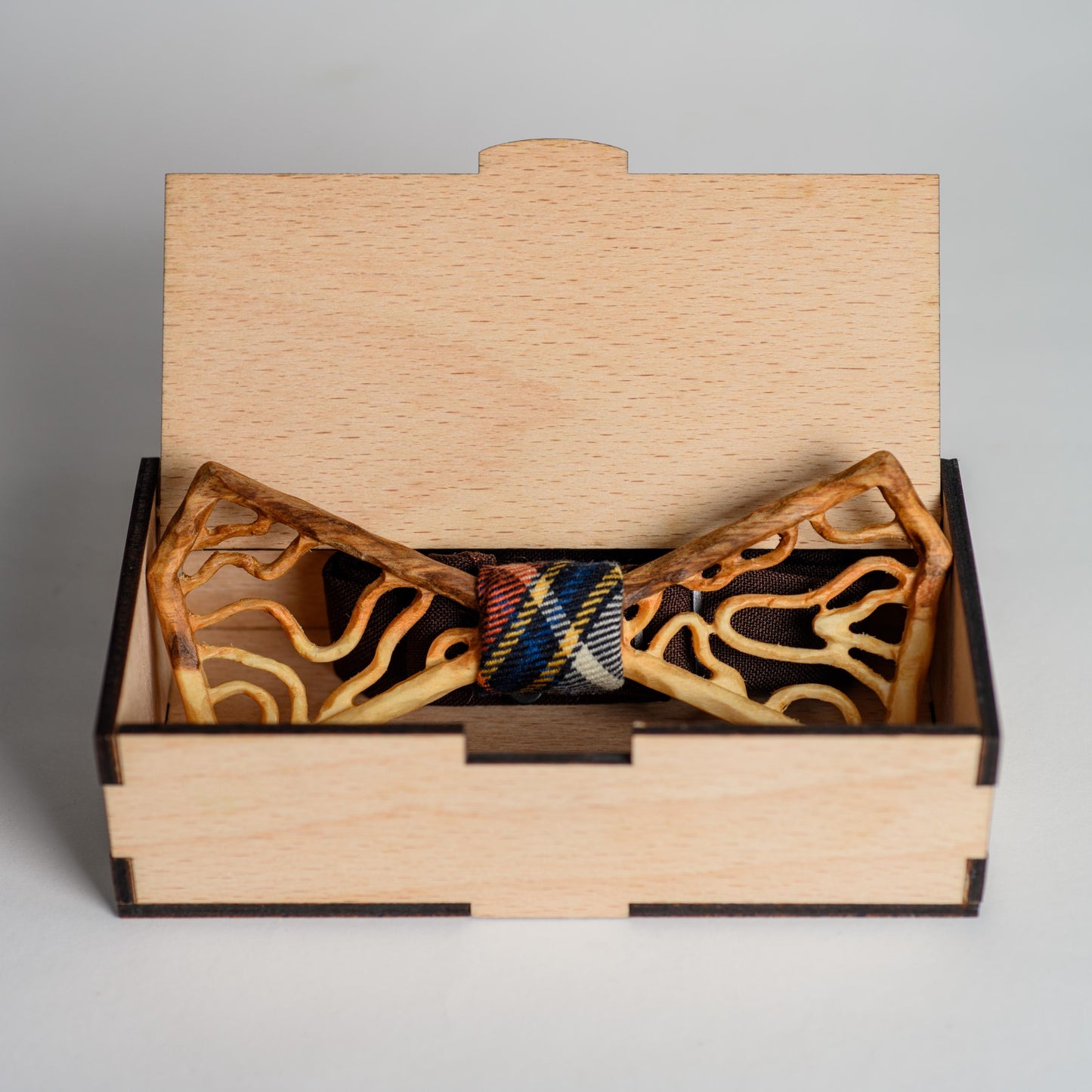 Handmade Ash Wood Bow Tie: Groomsmen Gift Wedding Accessory