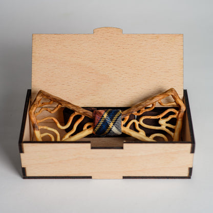 Handmade Ash Wood Bow Tie: Groomsmen Gift Wedding Accessory