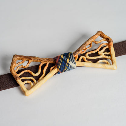 Handmade Ash Wood Bow Tie: Groomsmen Gift Wedding Accessory