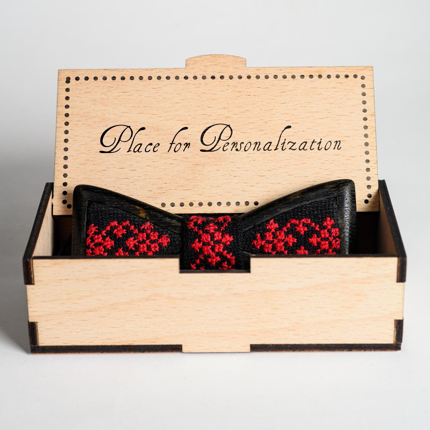 Ethnic Wooden Bow Tie: Ukrainian Ornament, Groomsmen Gift