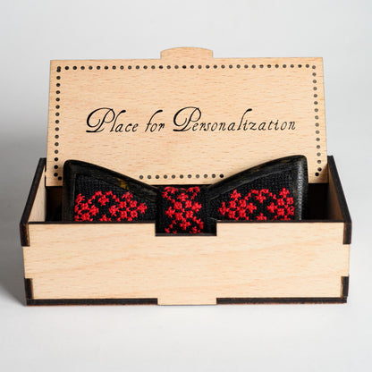 Ethnic Wooden Bow Tie: Ukrainian Ornament, Groomsmen Gift