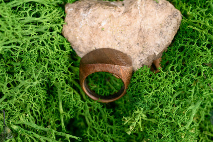Unisex Walnut Wooden Ring for Couple Wood Rings for 5th Anniversary Gift