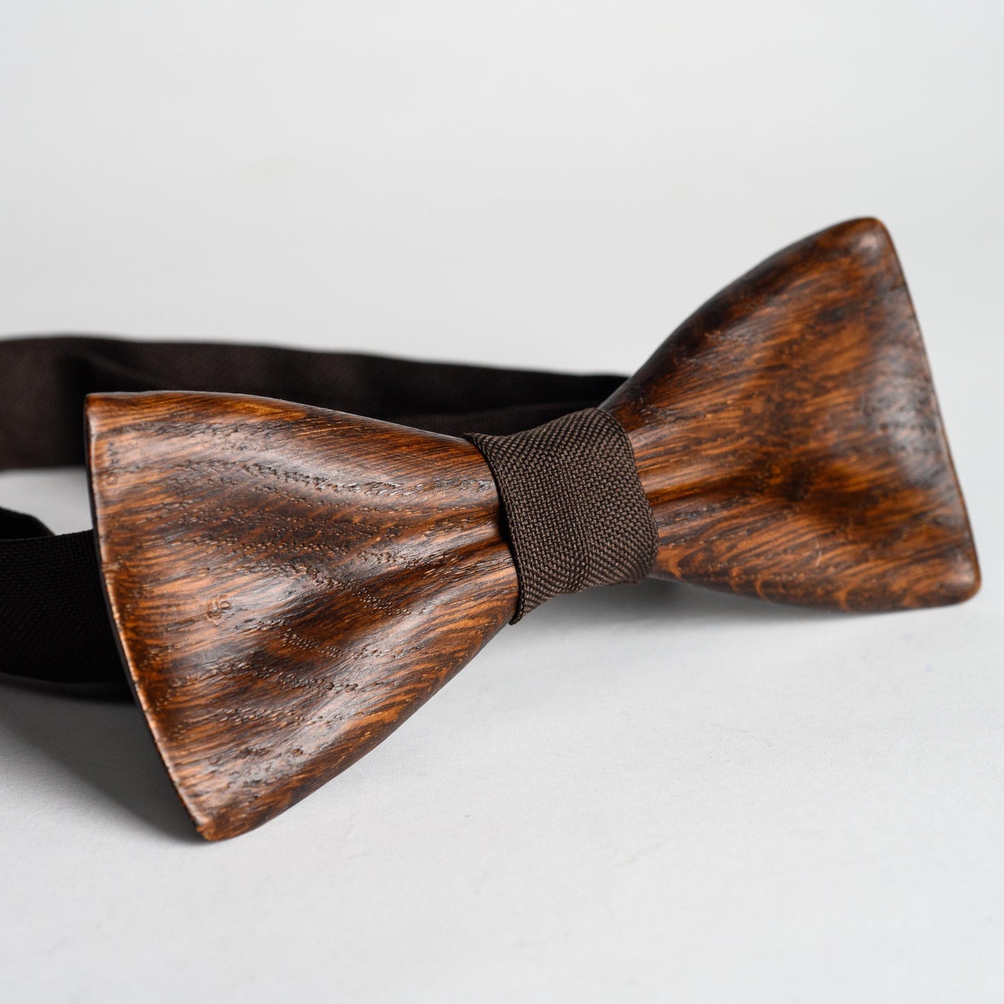 Handmade Oak Wood Bow Tie: Groomsmen Wedding Bowtie