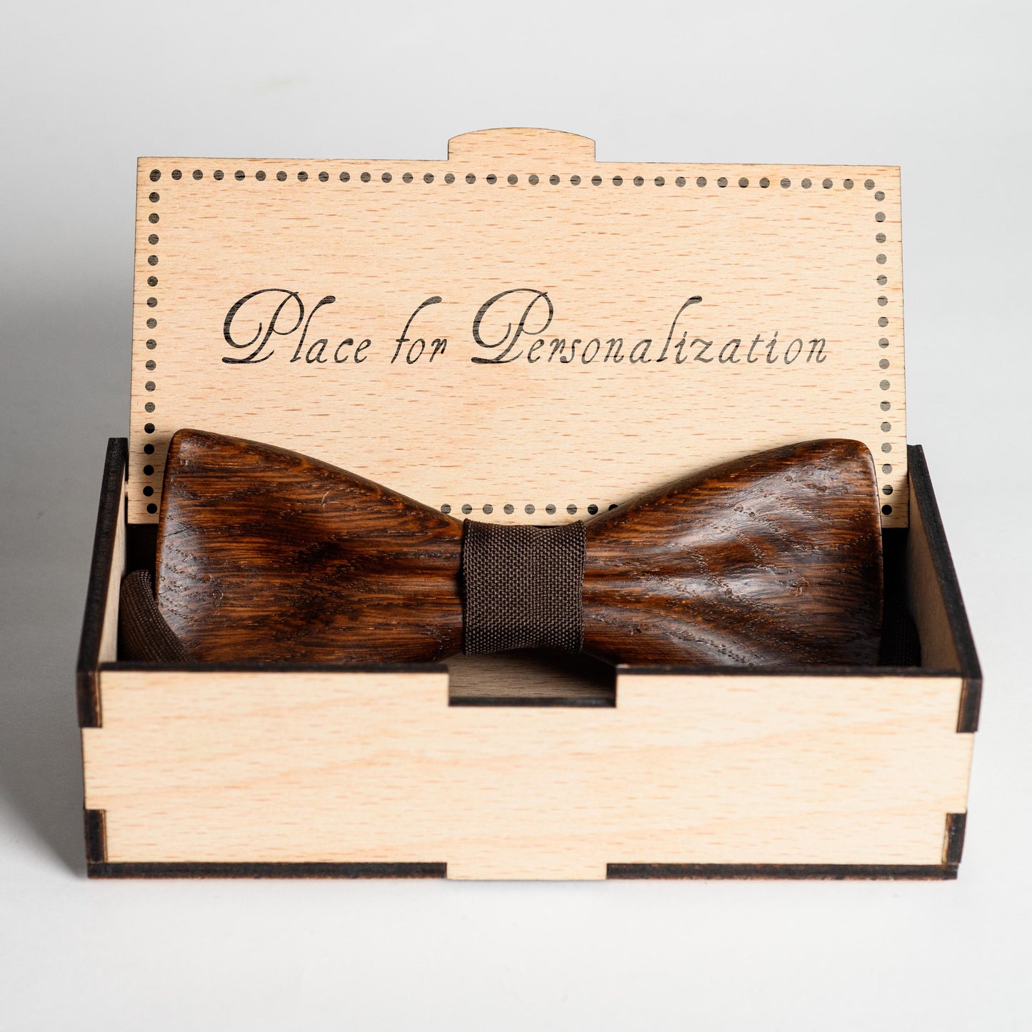 Handmade Oak Wood Bow Tie: Groomsmen Wedding Bowtie
