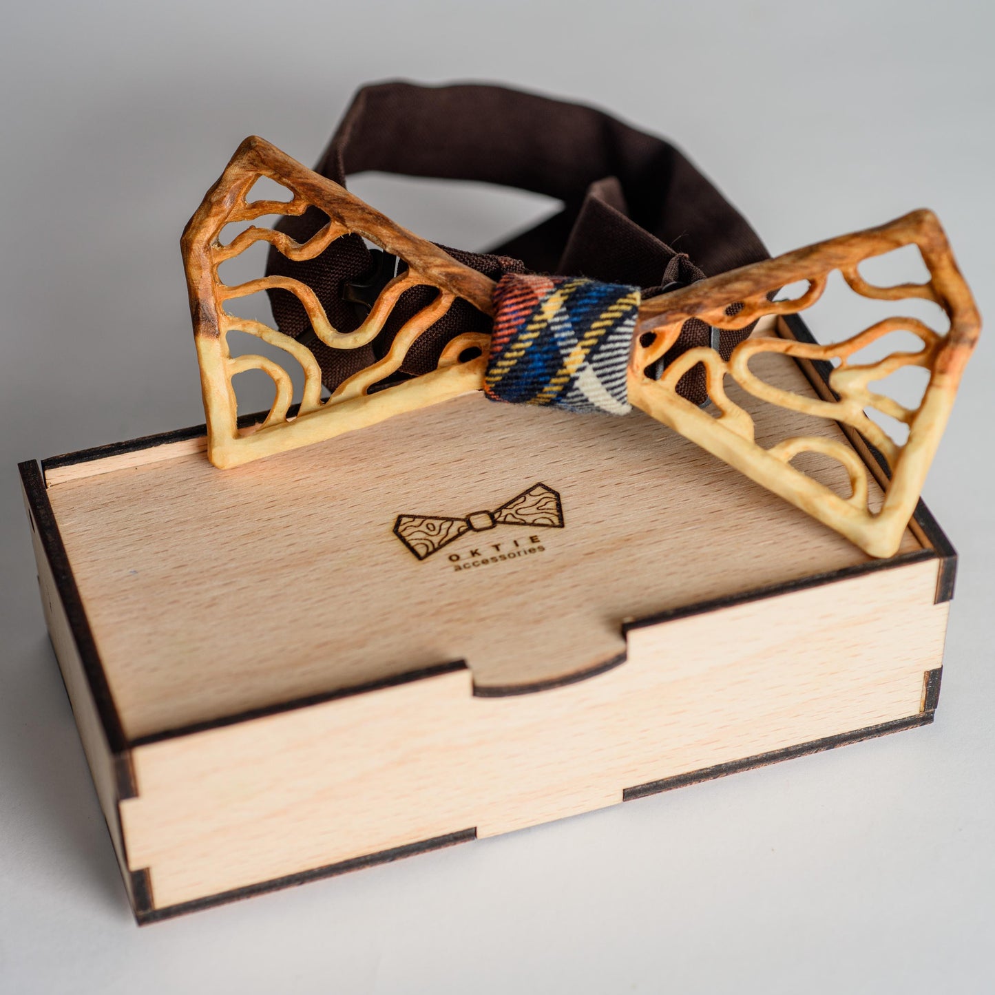 Handmade Ash Wood Bow Tie: Groomsmen Gift Wedding Accessory