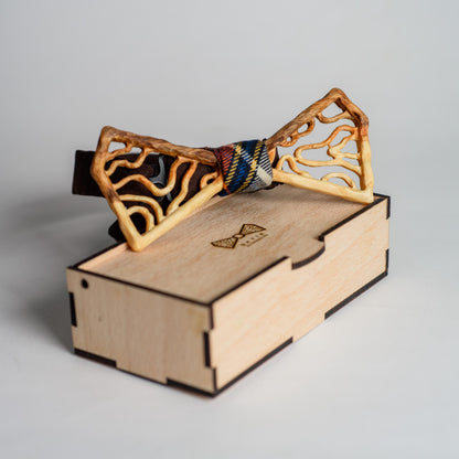 Handmade Ash Wood Bow Tie: Groomsmen Gift Wedding Accessory