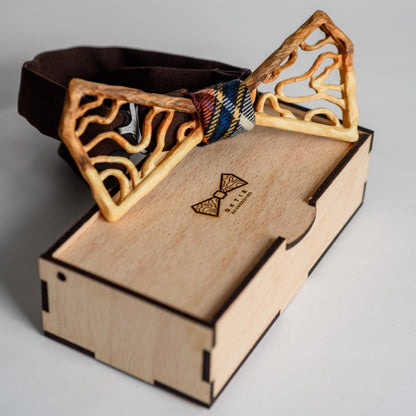 Handmade Ash Wood Bow Tie: Groomsmen Gift Wedding Accessory
