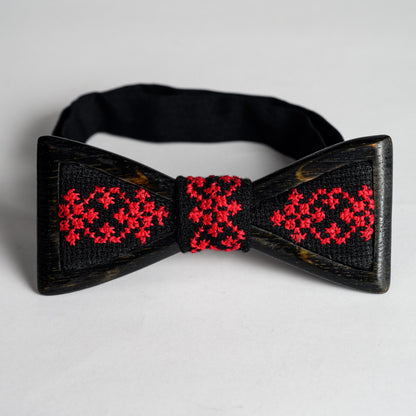 Ethnic Wooden Bow Tie: Ukrainian Ornament, Groomsmen Gift