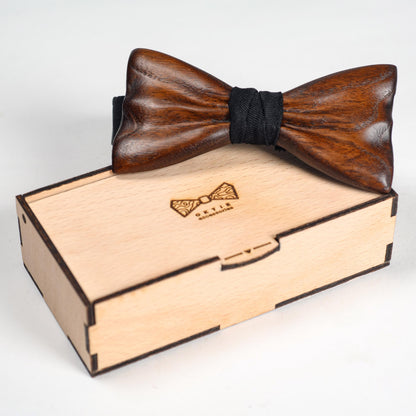 Handcrafted Oak Wood Bow Tie – Boho Wedding, Groomsmen Proposal, Fathers Day Gift