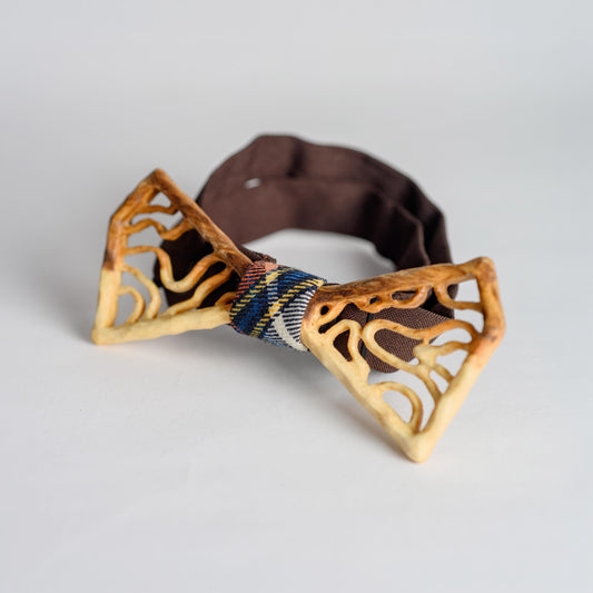 Handmade Ash Wood Bow Tie: Groomsmen Gift Wedding Accessory