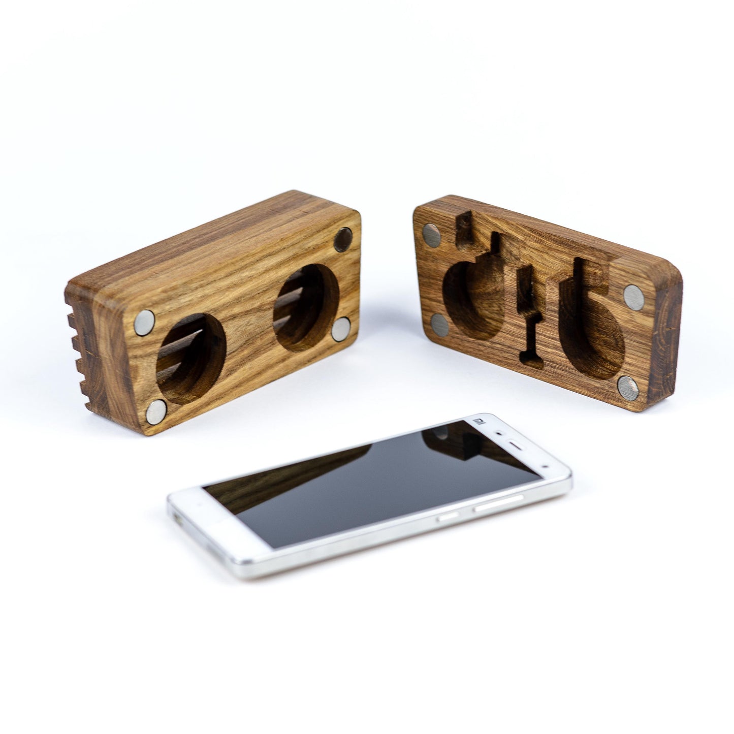 Wood Phone Stand Personalized 5th Anniversary Gift - Phone Accessories