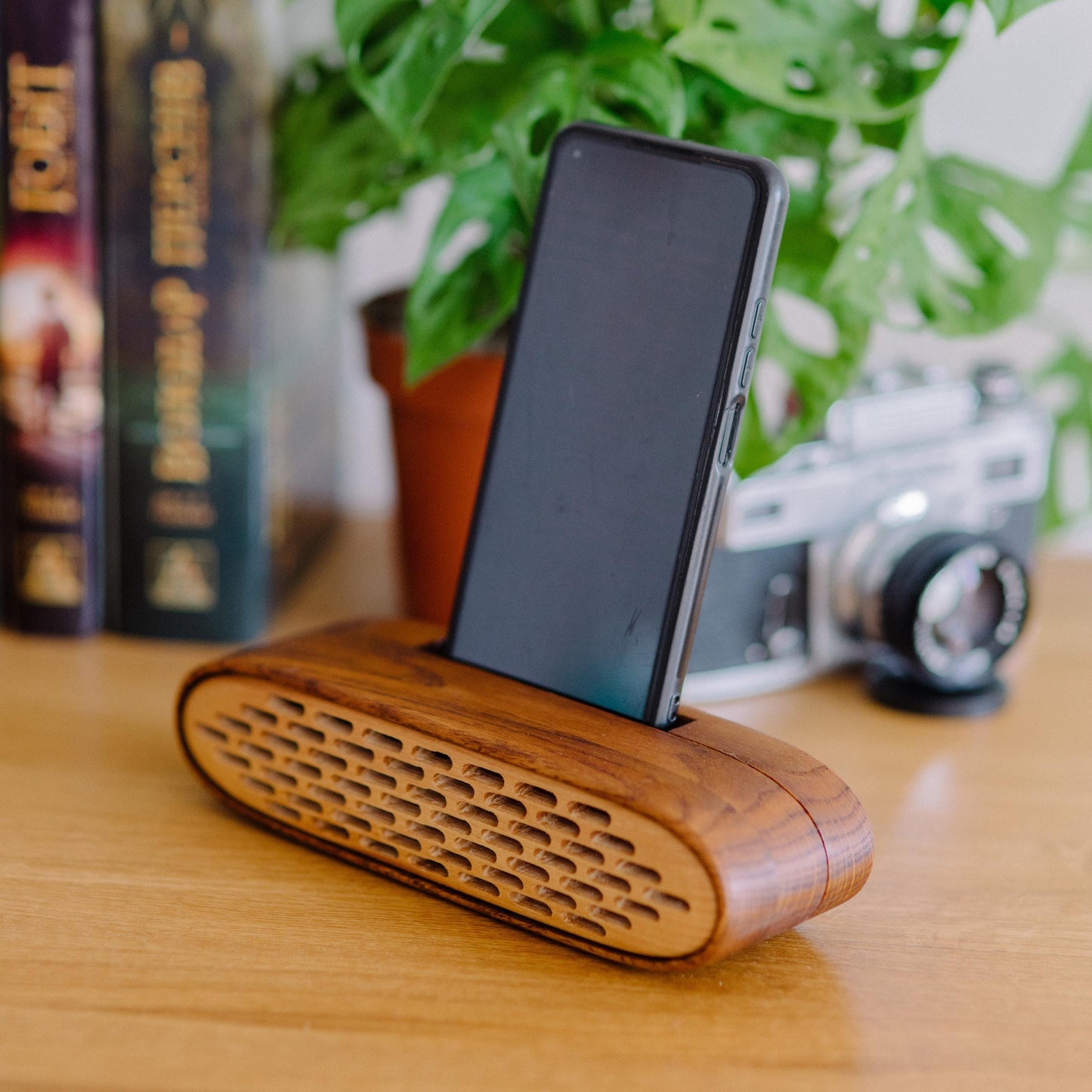 Handmade wooden phone dock – ideal retirement or housewarming gift