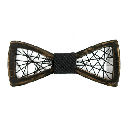 Ash & Walnut Wooden Bow Tie: Groomsmen Wedding Accessory